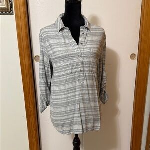 Lou & Grey Gray Button Down Polo Shirt